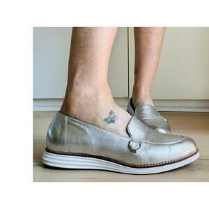 Cole Haan Silver Loafers